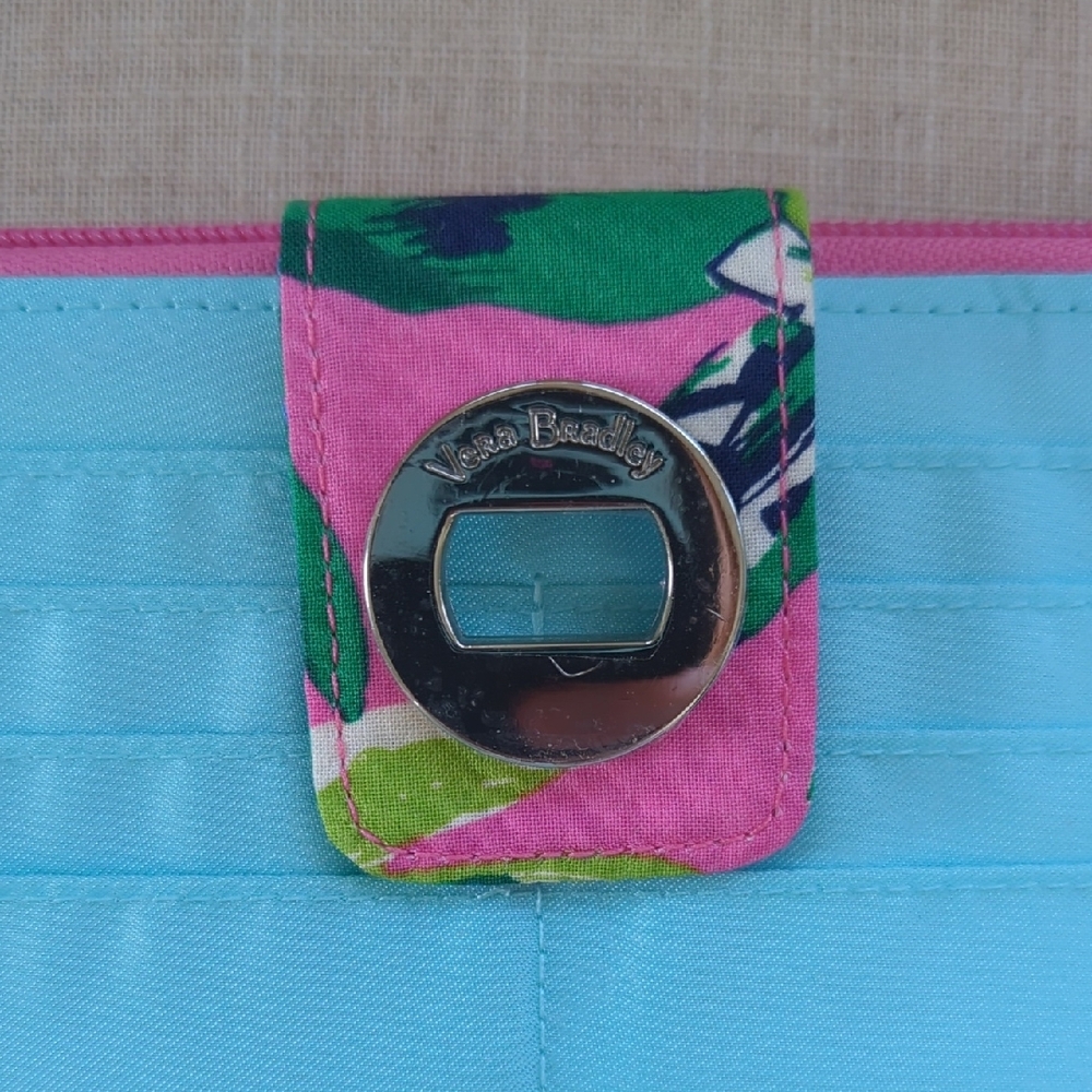 Floral Quilted Wallet - Pink & Green NWT - Picture 3 of 11